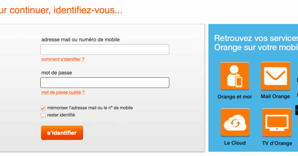 je n ai pas acces a ma boite mail orange