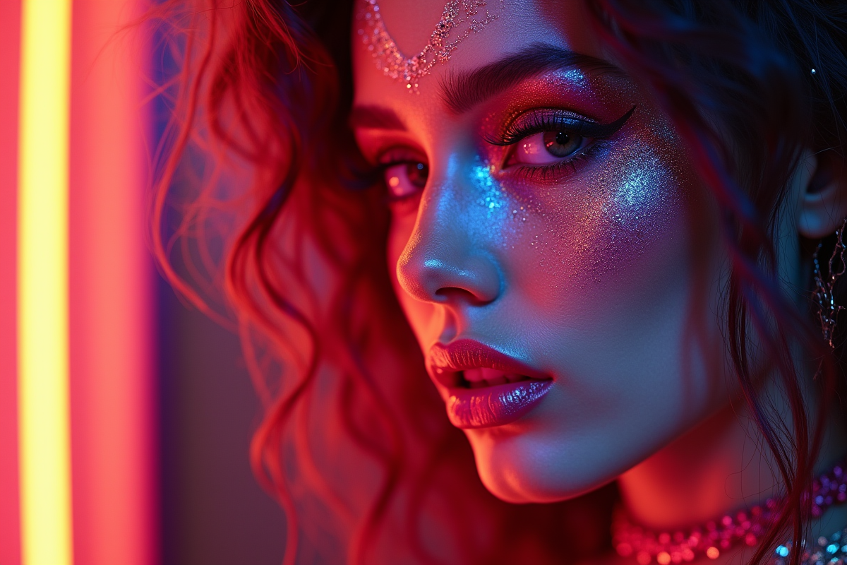 maquillage psychédélique