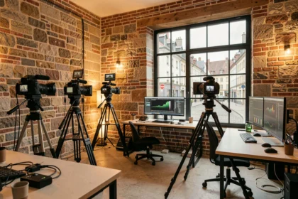 Studio de production vidéo dans le Grand Est avec caméras et équipements professionnels